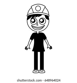 man firefighter avatar character icon