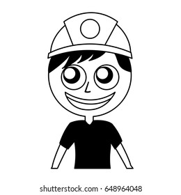 man firefighter avatar character icon