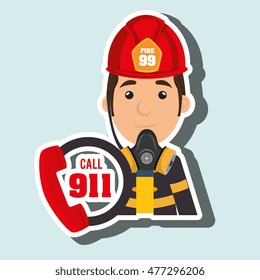 man firefighter mask helmet