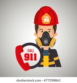 man firefighter mask helmet