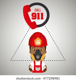 man firefighter mask helmet