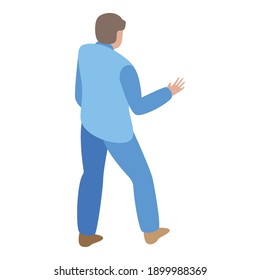 Man first medical aid icon. Isometric of man first medical aid vector icon for web design isolated on white background