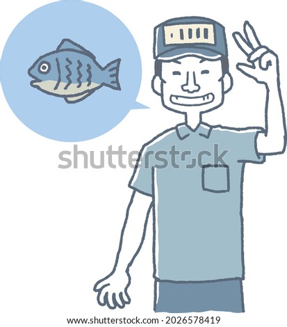 A man in a fish shop buying fish