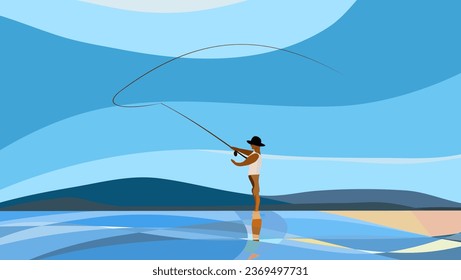 A man is a fisherman on a fishing trip