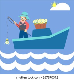 A Man is Fishing for Ideas