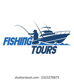 MAN FISHING LOGO, SUITABLE FOR FISHING COMMUNITY LOGO AND COMPANY LOGO