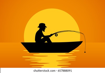 Free Free 280 Man Fishing In Boat Svg SVG PNG EPS DXF File