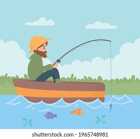 man fishing in the river