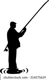 Man fishing with rod