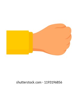 Man fist icon. Flat illustration of man fist vector icon for web design