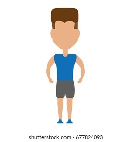 Man fitness cartoon