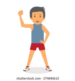 Man fitness high quality vector graphic EPS10