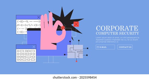 Man fix computer deleting malware, virus, bug or system error. System administrator fixing program code. Programmer hand hold bug and install antivirus or corporate system protection or security.