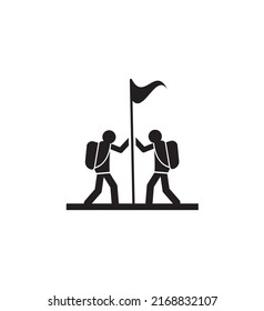 man with flag icon,vector best flat icon.
