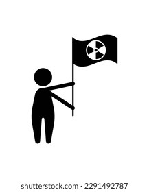 man with flag icon,vector best flat icon.