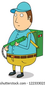 man with flare gun