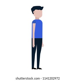 Man flat icon isolated on white background