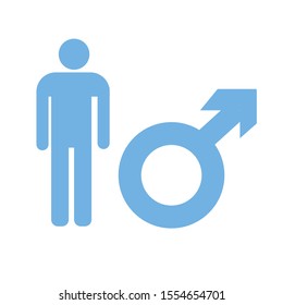 Man Flat Icon Isolated On White Background