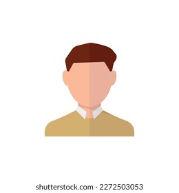 Man flat icon on white background