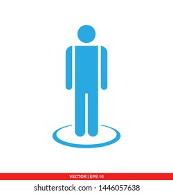 Man flat icon, vector illustration on white background