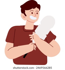 man flat style character illustration