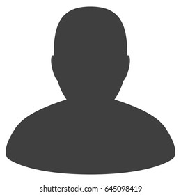 Man flat vector pictograph. An isolated illustration on a white background.