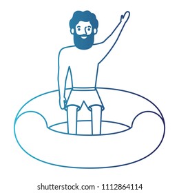 man in float character