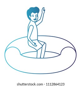 man in float character