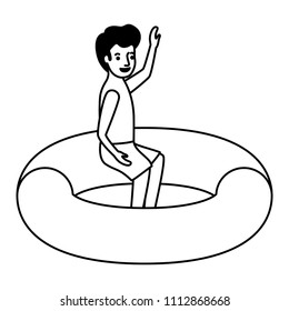 man in float character