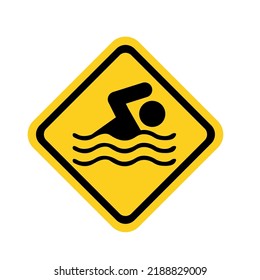Man floating icon on white background. Vector illustration