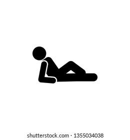 Man, floor, back icon. Element of man squatting icon. Premium quality graphic design icon. Signs and symbols collection icon for websites, web design, mobile app