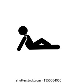 Man, floor, side view icon. Element of man squatting icon. Premium quality graphic design icon. Signs and symbols collection icon for websites, web design, mobile app