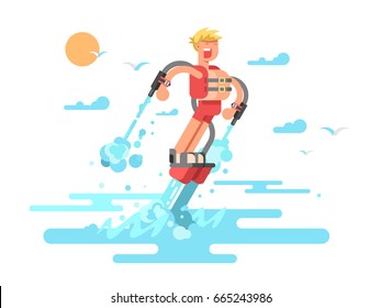 Man with flyboard