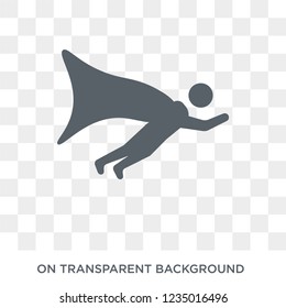 Man Flying icon. Trendy flat vector Man Flying icon on transparent background from People collection. 