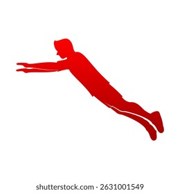 Man flying jump illustration vector