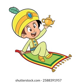 A man flying on white background