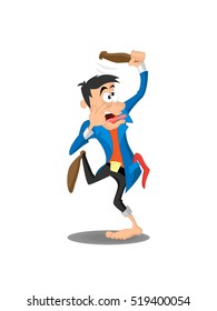 Man fooling around or going crazy