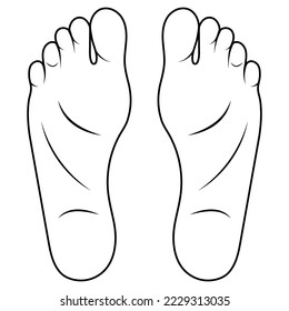 Man foot drawing cartoon shoe size foot anatomy human sole