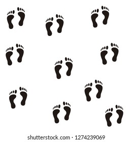 man foot print