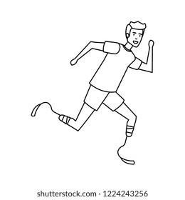 man with foot prosthesis