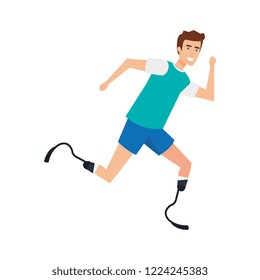 man with foot prosthesis