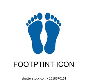 Man Footprint icon vector ( blue version ) 