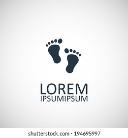 Man Footprints Icon Stock Vector (Royalty Free) 194695997 | Shutterstock