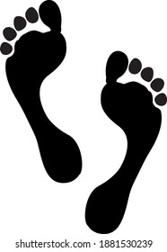 Man Footprints Vector and Clip art