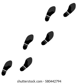 Man footsteps