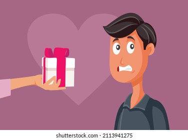 
Man Forgetting To Buy A Present On Wedding Anniversary Vector Cartoon. Surprised Boyfriend Feeling Remorse And Guilt Due To Forgetting Valentine’s Day
