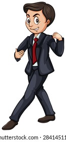 Hombre con traje formal bailando tango