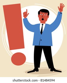 man found a solution.figure business concept
