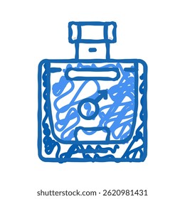 man fragrance bottle perfume doodle icon sketch vector. man fragrance bottle perfume sign. isolated symbol illustration