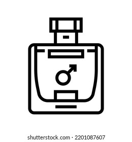 man fragrance bottle perfume line icon vector. man fragrance bottle perfume sign. isolated contour symbol black illustration